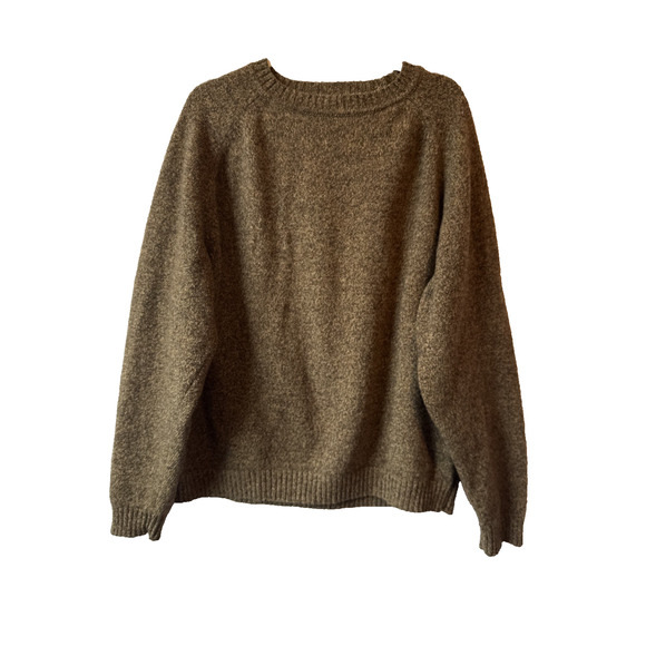 LL Bean Shetland 100% Wool Knit Sweater Men’s XL Preppy Winter Warm Grandpa - Picture 1 of 7